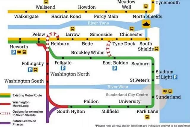 How the new Metro loop could look as part of a major transport vision which includes reopening the Leamside line.