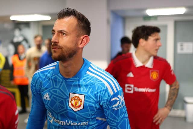 Martin Dubravka playing for Manchester United in a friendly last month.