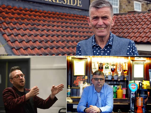 Lakeside Inn manager, Carl Mowatt (above); Ziggy's Bar owner, Stephen Sullivan (below, left); Lee Hughes, of the Red Hackle pub in Jarrow (below, right)