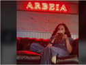 Jade Thirlwall enjoying a drink in her South Shields bar Arbeia.