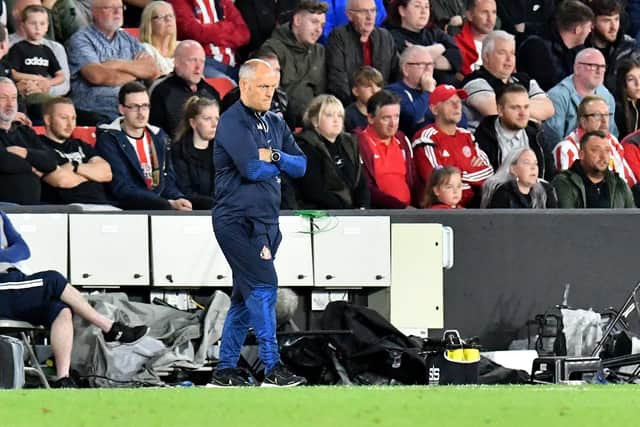 Alex Neil watches on at Bramall Lane