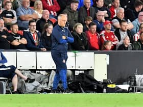 Alex Neil watches on at Bramall Lane