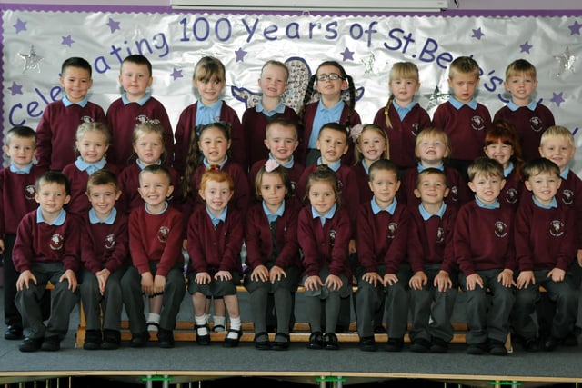 Looking so smart in their uniforms in Miss McCabe's class at St Bede's RC Primary School, Jarrow.