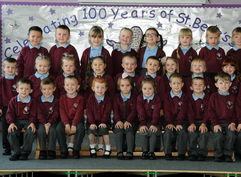 Looking so smart in their uniforms in Miss McCabe's class at St Bede's RC Primary School, Jarrow.