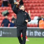 Lee Johnson celebrates at full time