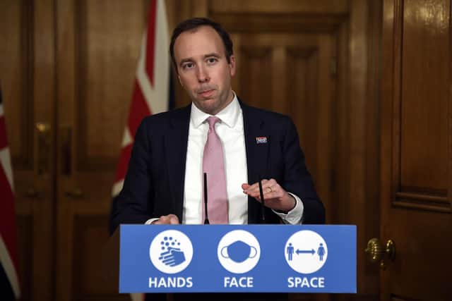 File photo dated 30-11-2020 of Health Secretary Matt Hancock.