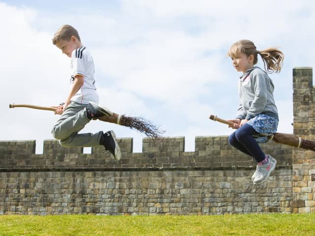 Broomstick lessons have resumed at Alnwick Castle.