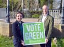 Green Party leader Carla Denyer visits South Shields ahead of local elections with local party leader Cllr David Francis.