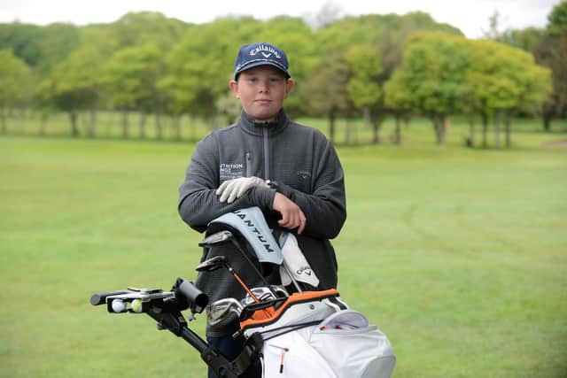 Twelve-year-old Joseph Newby took part in a charity golf event to raise money for two North East charities.