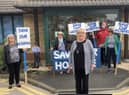 Kay Smith and and other St Clare's Hospice campaigners at the site Jarrow, on Tuesday, August 18, 2020