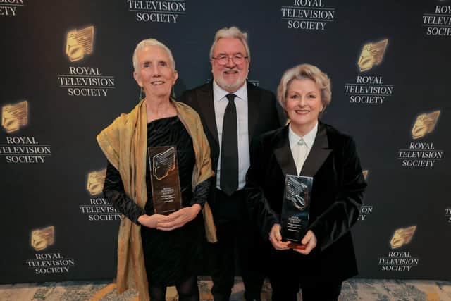 Graeme Thompson at the recent North East & Border Royal Television Society Awards alongside Ann Cleeves and Brenda Blethyn.