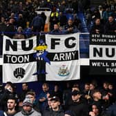Newcastle United fans at Hillsborough for the club's third-round FA Cup tie against Sheffield Wednesday.