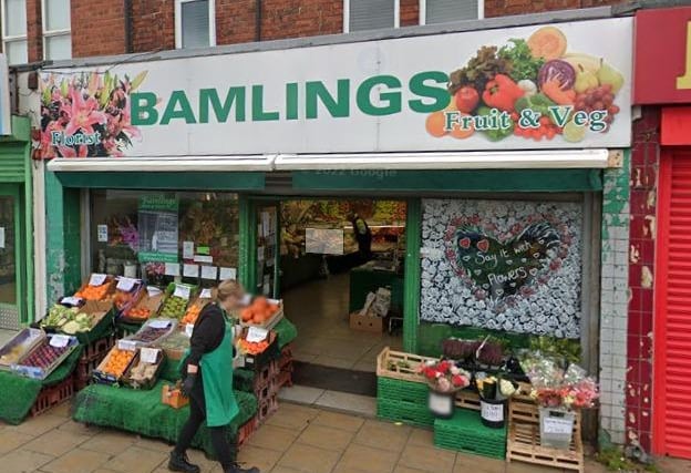 Bamlings florist and fruit and veg shop on the A185 through Pelaw has a 4.9 rating from 34 reviews.