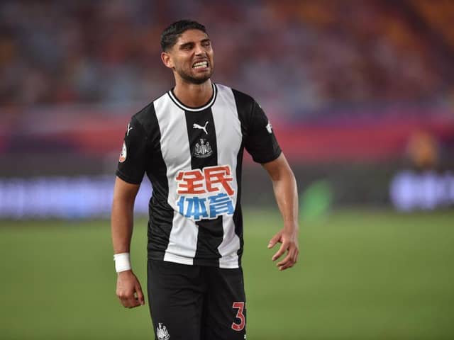 Former Sheffield Wednesday loanee Achraf Lazaar has been released by Newcastle United. (Photo by HECTOR RETAMAL / AFP)