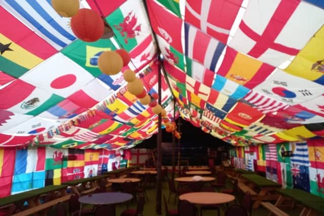 The Kevin Keegan World Cup Arena at Dougie's Tavern is all set.