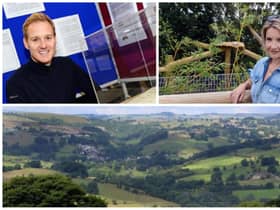 Sheffield television personality Dan Walker has landed what sounds like his dream job, which will involve him roaming the Peak District views. PIctured are Dan Walker and Helen Skelton (top), and the Peak Districk (bottom)