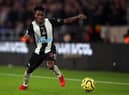 Christian Atsu of Newcastle United during the Premier League match between Wolverhampton Wanderers and Newcastle United at Molineux on January 11, 2020 in Wolverhampton, United Kingdom. (Photo by Marc Atkins/Getty Images)