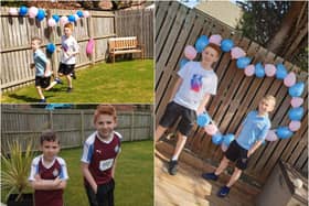 Charlie and Logan Jackson have completed 22 laps of their garden every in memory of Chloe Rutherford and Liam Curry.