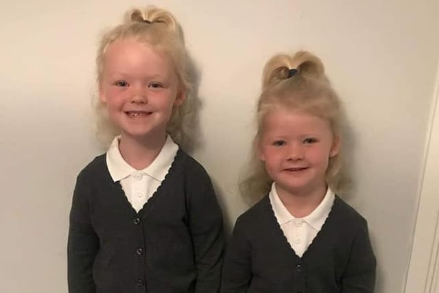 Back to school in South Tyneside. Elsie in Year 1 and Marlie in Reception.