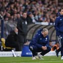 Marcelo Bielsa, Manager of Leeds United looks on during the Premier League match between Leeds United and Newcastle United at Elland Road on January 22, 2022 in Leeds, England. (Photo by Stu Forster/Getty Images)