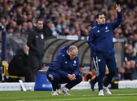 Marcelo Bielsa, Manager of Leeds United looks on during the Premier League match between Leeds United and Newcastle United at Elland Road on January 22, 2022 in Leeds, England. (Photo by Stu Forster/Getty Images)