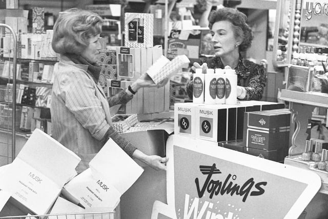 The perfume display in Joplings. It was hugely popular in the 1977 December sales.