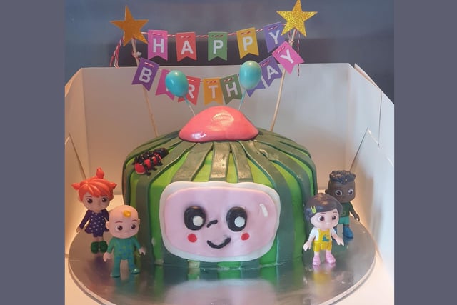 Jean's twin grandchildren celebrated their birthday with this fantastic Cocomelon-inspired cake. She's one of our star bakers!
