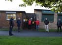 South Tyneside Council - Tony Purcell, Councillor Allan West, Red Sky Foundation - Sergio Petrucci,
Readhead Park Veterans Bowling and Social Club - Harry McLean, Councillor Glenn Thompson,
Friends of the Readhead Park - Paul Brenen.