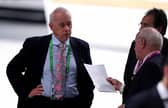 ZURICH, SWITZERLAND - FEBRUARY 26:  Greg Dyke (R), Chairman of the England Football Association talks to Rick Parry after the results of the first vote during the Extraordinary FIFA Congress at Hallenstadion on February 26, 2016 in Zurich, Switzerland.  (Photo by Richard Heathcote/Getty Images)