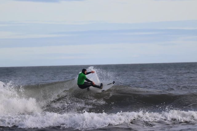 Local surfer Ross Hargreaves takes part in the competition