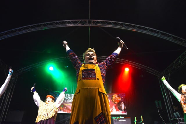 Putting on a show at the South Shields Christmas lights switch on.