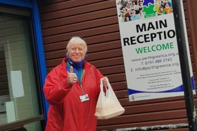Doing the rounds. Cllr Stephen Dean is one of the volunteers delivering meals from Perth Green Community Centre.