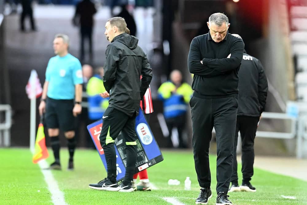 Sunderland head coach Tony Mowbray.