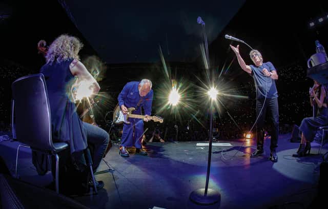 The Who perform at Wembley Stadium in Wembley, England as part of The Who's Moving On Tour in July 4, 2019.