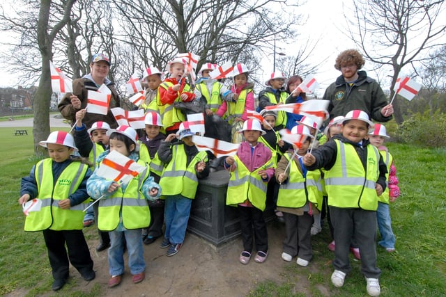 A day at South Marine Park was the treat for these pupils from Marine Park Primary School on St George's Day in 2010.