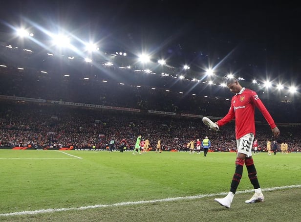 Manchester United's Marcus Rashford after last night's win over Barcelona.