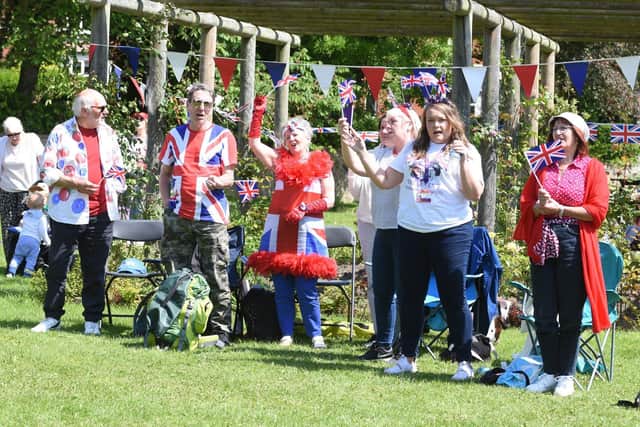Carers celebrate the Queens Jubilee in the Readhead Park sunshine.