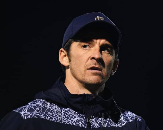 Joey Barton, Manager of Bristol Rovers looks on as he walks off the pitch at full-time after the Papa John's Trophy match between Bristol Rovers and Chelsea U21 at Memorial Stadium on October 13, 2021 in Bristol, England. (Photo by Alex Burstow/Getty Images)