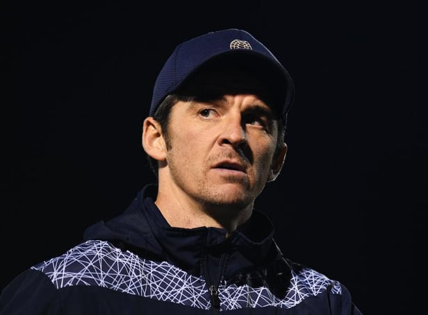 Joey Barton, Manager of Bristol Rovers looks on as he walks off the pitch at full-time after the Papa John's Trophy match between Bristol Rovers and Chelsea U21 at Memorial Stadium on October 13, 2021 in Bristol, England. (Photo by Alex Burstow/Getty Images)