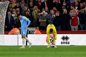 Dan Neil following his red card against Sheffield United