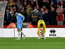 Dan Neil following his red card against Sheffield United