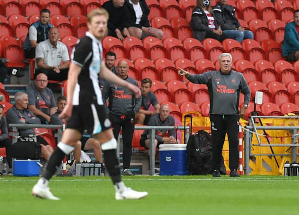 Steve Bruce at the Keepmoat Stadium.