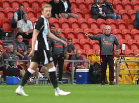 Steve Bruce at the Keepmoat Stadium.