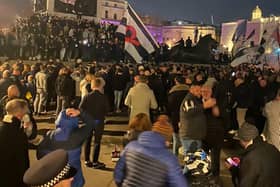 Trafalgar Square on Saturday night was awash with Newcastle United supporters.