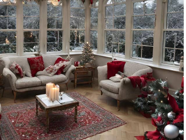 Transform your conservatory into a cosy Christmas living space.