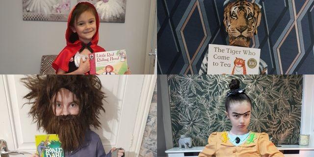 Children dressed up as their favourite book characters.