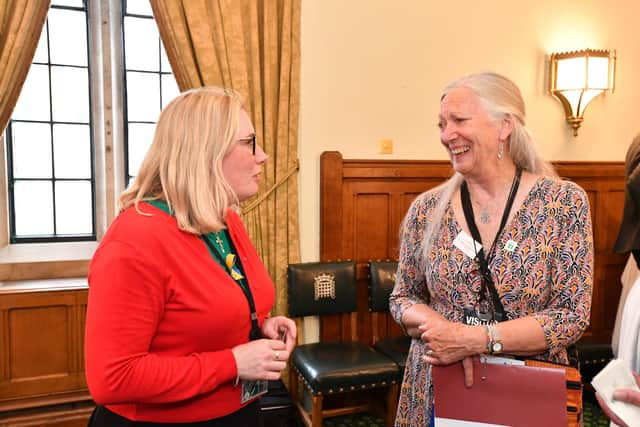 Emma Lewell-Buck attending the Keeping Dementia Front of Mind Event in Parliament.