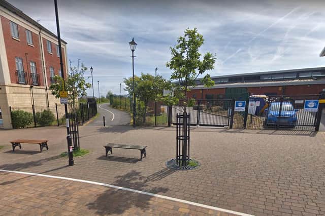 The incident happened on the pathway which links Sea Winnings Way, in Westoe Crown Village, with Mowbray Road in South Shields. Image copyright Google Maps.