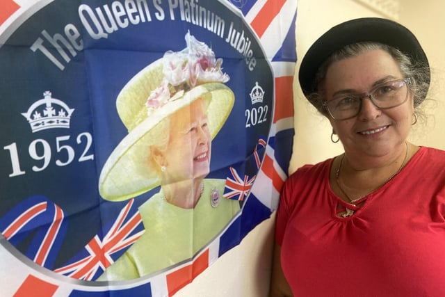 Julie Walker, who organised Jubilee events at Jubilee court, in recognition of the Queen's 70 years.