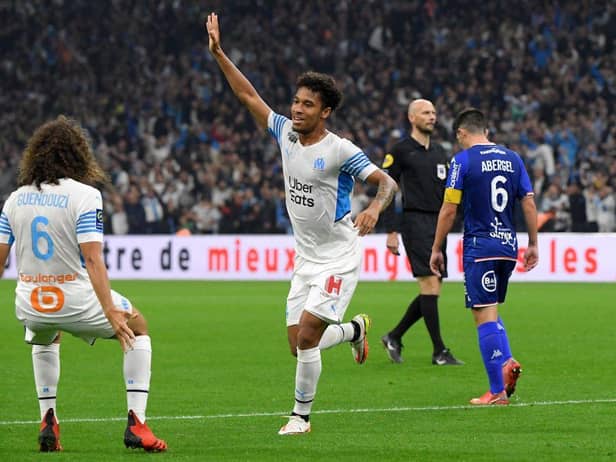 Newcastle are reportedly interested in Boubacar Kamara (Photo by Nicolas TUCAT / AFP) (Photo by NICOLAS TUCAT/AFP via Getty Images)